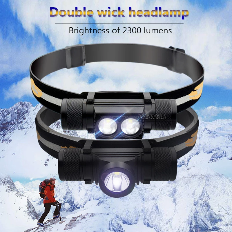 Skup Potężny wodoodporna usb ładowania XML L2 MINI reflektor LED cree reflektorów akumulator 18650 latarka czołowa LED światła