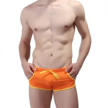 Мужские плавки для плавания, пляжная одежда, быстросохнущие мужские плавки для серфинга, мужские шорты-боксеры для серфинга, веселая низкая талия для купания и плавания