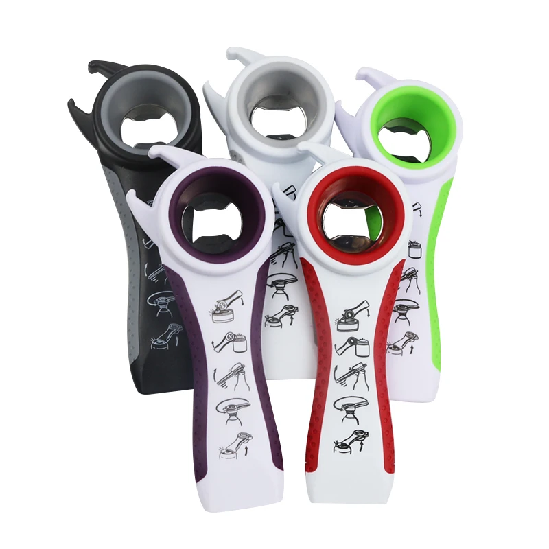 

5 in 1 Multi function multi-function Stainless Steel plastic Can jar bottle open can Opener Beer Good Kitchen Tool tools
