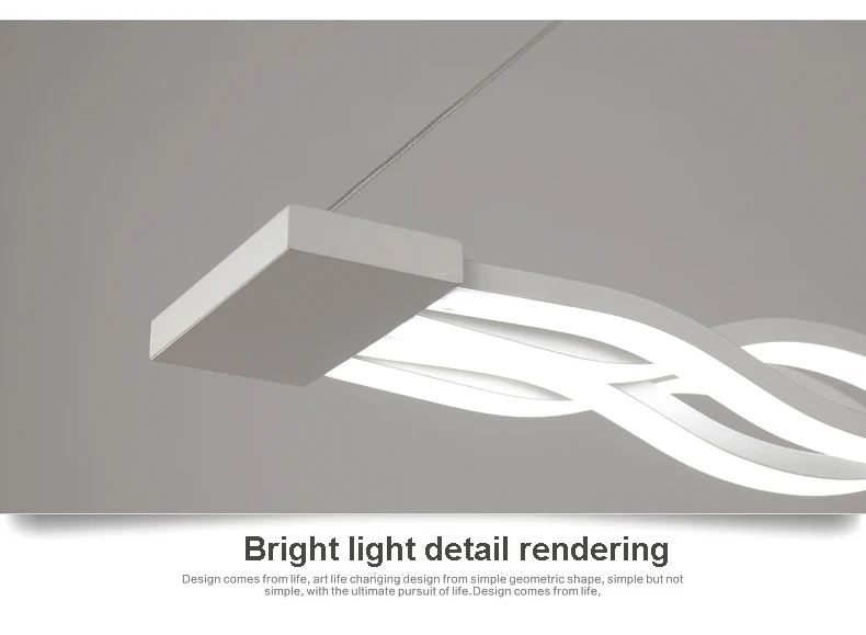 L100CM 120 см новые творческие современные светодиодный подвесные светильники волна подвесной светильник Обеденная Гостиная подвесной светильник 110 В 220 В