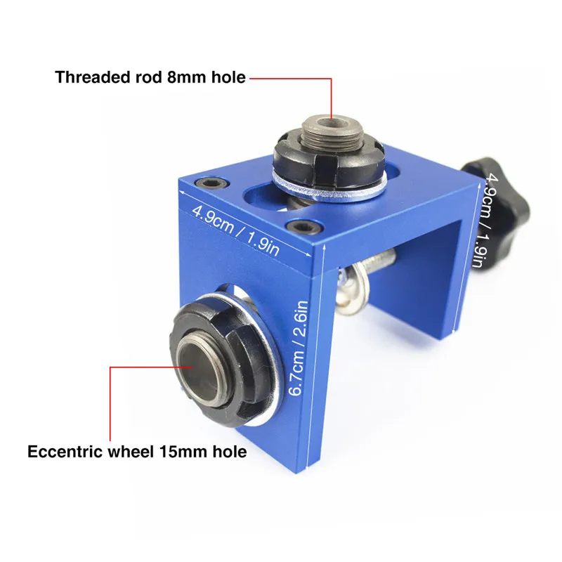 Woodworking Tool Drilling Locator DIY Joinery High Precision Dowel Jigs Kit Wood Dowel Hole Drilling Guide Adjustable Clamp For Carpentry  (2)