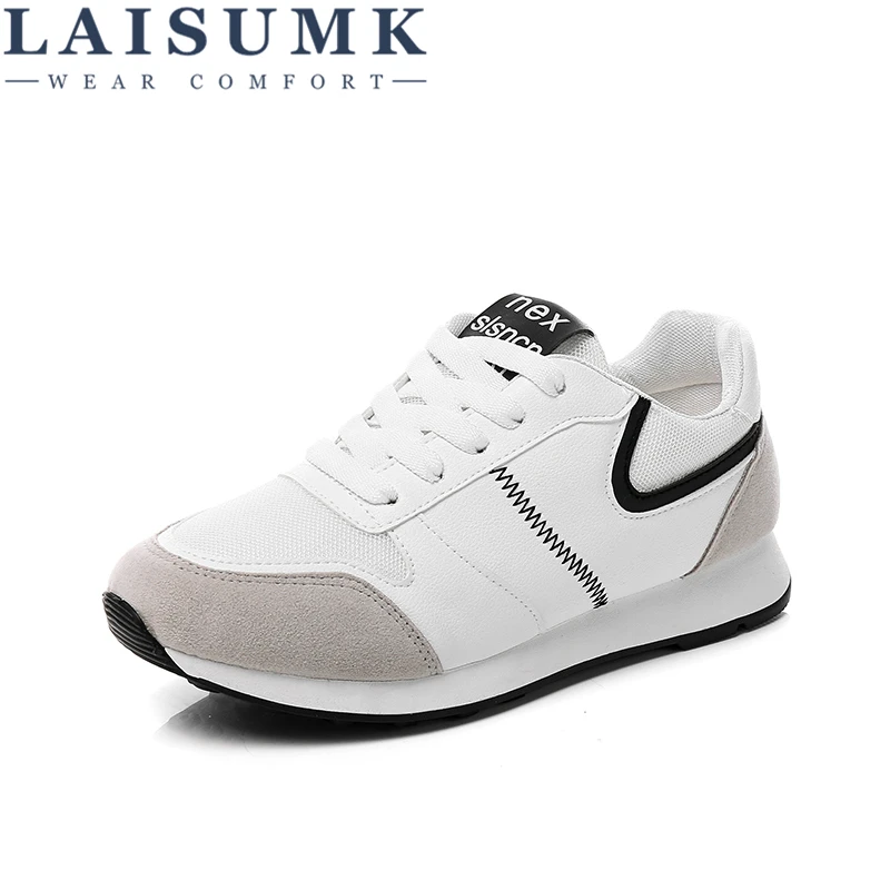 

LAISUMK Casual Comfortable Shoes Womens 2019 New Arrival Harajuku Fashion Flats Antiskid Wear Resistant Females Breathable Shoes