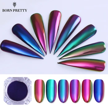 

Chameleon Mirror Nail Glitters Powder 0.5g Chrome Pigment Nail Art Decoration Black Base Color Needed