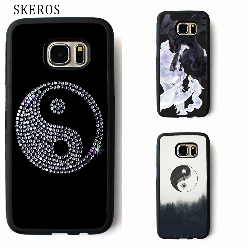 SKEROS Diamond Yin Yang phone case for Samsung Galaxy S3 S4 S5 S6 S7 S8