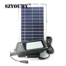 SZYOUMY 6000 mah 120 светодиодный s 3528 SMD светодиодный солнечный свет 6 в 6 Вт солнечная панель датчик движения светодиодный прожектор для внутреннего наружного 1000 люмен