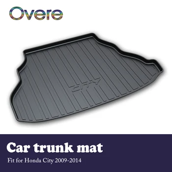 

Overe 1Set Car Cargo rear trunk mat For Honda City 2009 2010 2011 2012 2013 2014 Waterproof carpet Anti-slip mat Car accessories