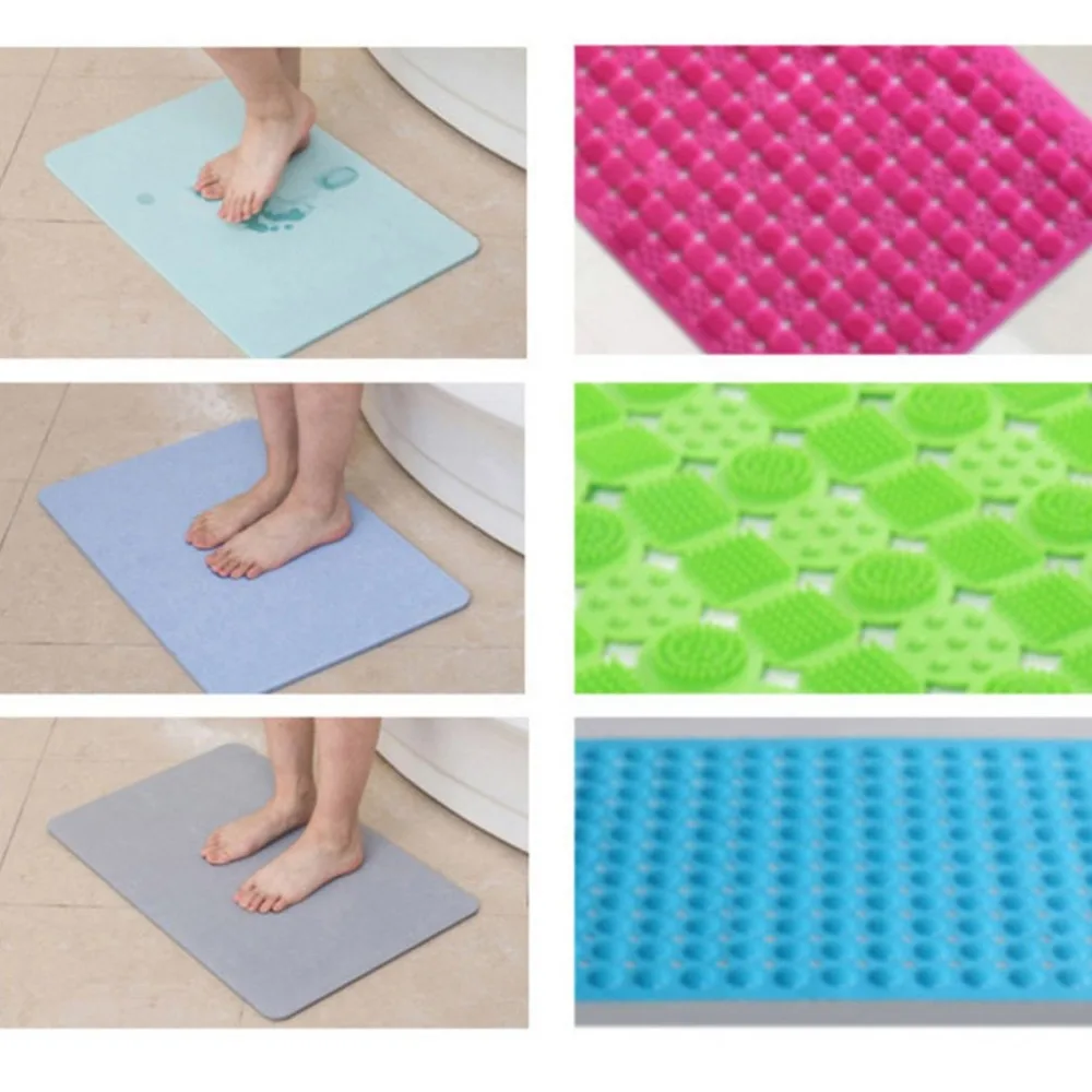 Natural Diatom Mud Foot Mat Solid Door Rug Pad Bathroom Carpet Super