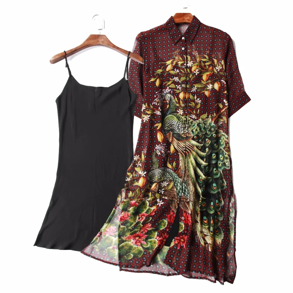 handel 100Chiffon Neue Gro Druck Kleid Fabrik F direkt mit Blumen Kleid Herbst Frauen rderung 02 04 Sommer 01 Camisole sQthrCxd