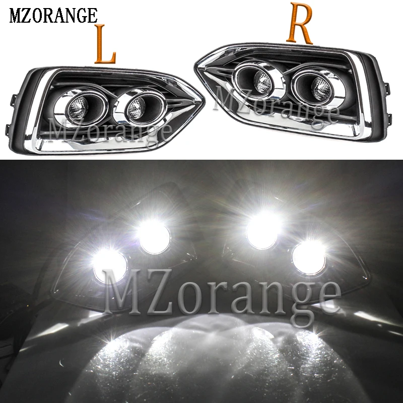 

MZORANGE Day Lights Car Accessories For Hyundai Verna Accent Solaris DRL Daytime Running Light Driving Front Fog Lamps 2017 2018