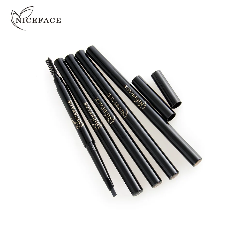 NICEFACE 5 Color Automatic Eyebrow Pencil With Brush Makeup Long Lasting Waterproof Eyebrow Finish Sculpting 3D Eyebrow Enhancer NICEFACE 5 Color Automatic Eyebrow Pencil With Brush Makeup Long Lasting Waterproof Eyebrow Finish Sculpting 3D Eyebrow Enhancer