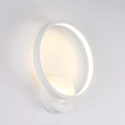 Современный светодиодный настенный светильник для спальни с кольцом, Простой настенный светильник, круглый светодиодный светильник-бра, акриловый прикроватный настенный светильник