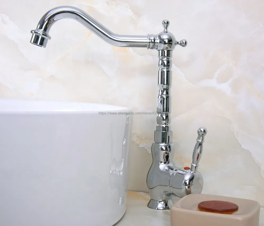 

Polished Chrome Single Handle Bathroom Faucet Basin Faucet Vanity Vessel Basin Mixer Tap Sink Faucet Bnf671