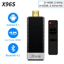 10 шт. DHL X96S ТВ-палка android 8,1 amlogic s905Y2 H.265 2,4/5G wifi BT4.2 ядро 64 бит cortex a53 мини-ПК x96 max мини