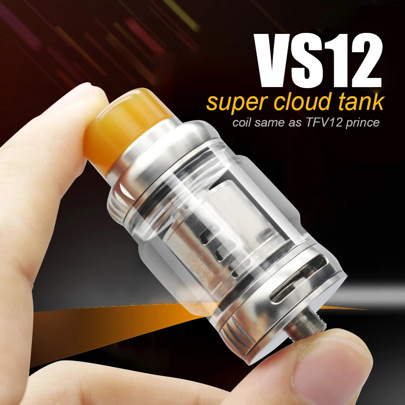 

Vapesoon new VS12 cloud vapor Atomizer same coil as TFV12 prince tank hot selling RTA for MAG x-priv revenger kit RTA Atomizer