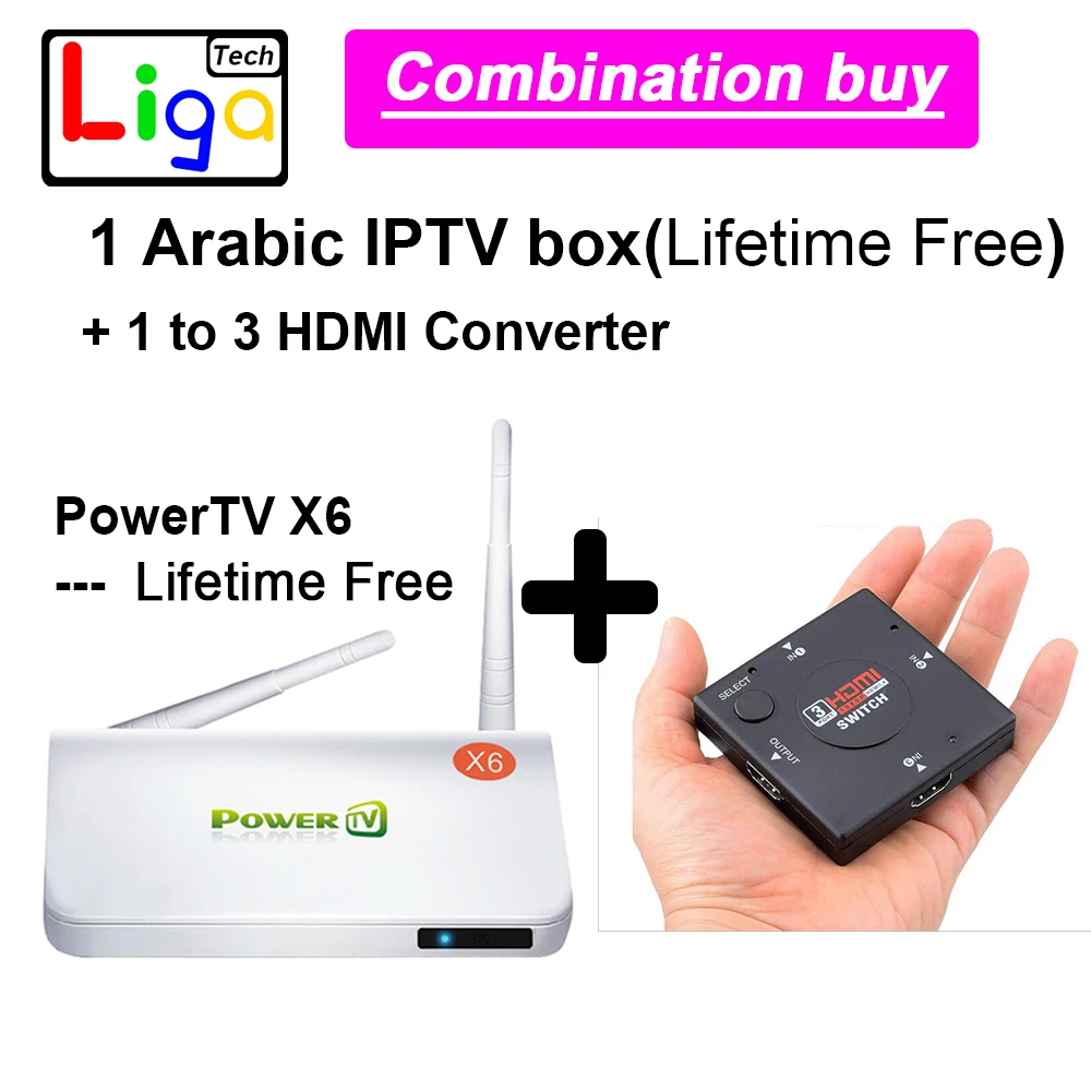 

Arabic TV Box no need any subscription fee forever free TV Box, 500+ Arab Africa Somalia Lebanon channels + HDMI Converter