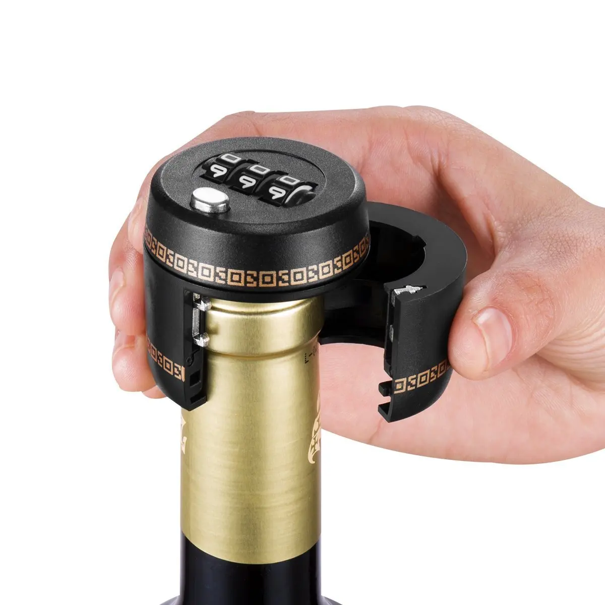 

Wine Liquor Bottle Combination Lock, Stopper Lock for Wine Keeps Hooch Out of Wrong Hands & Keep Wine Fresh Best for Wine Lover