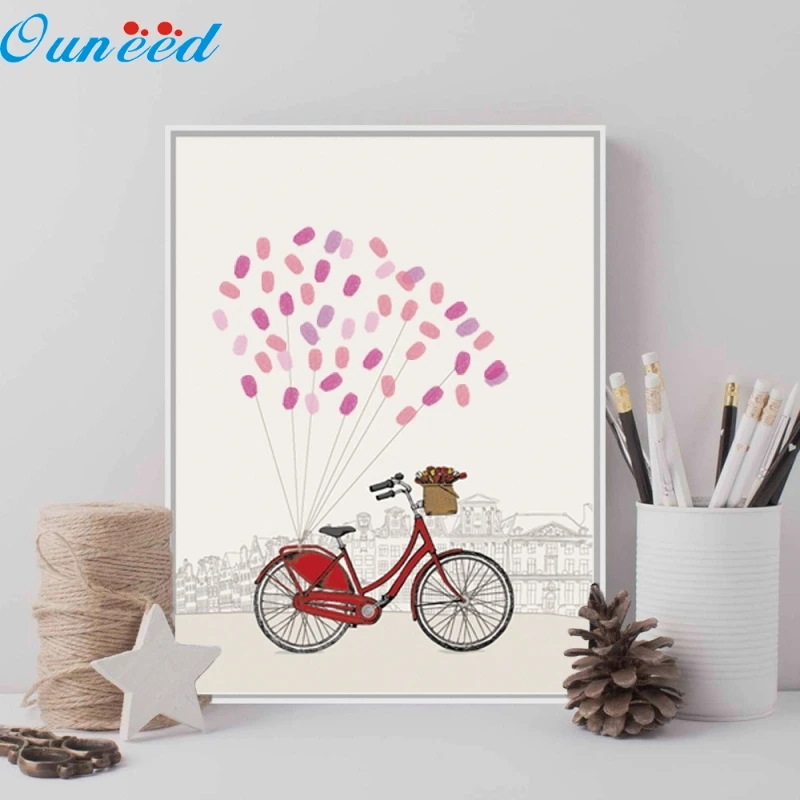 

Ouneed Happy Fingerprint Canvas Guest Book Wedding Birthday Party Fingerprint Tree Ink 1 Piece
