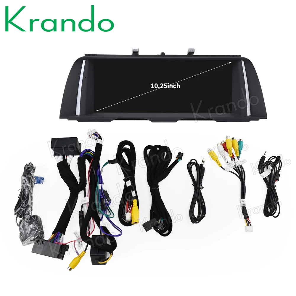Krando Android 10.0 4G 64G 10.25'' Car Radio For BMW 5 Series F10 F11 2011-2016 NBT CIC Multimedia Radio Player Wireless Carplay