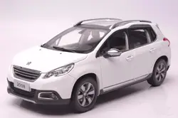 1:18 литья под давлением модели для Peugeot 2008 Белый внедорожник сплав игрушечный автомобиль миниатюрный коллекция подарок