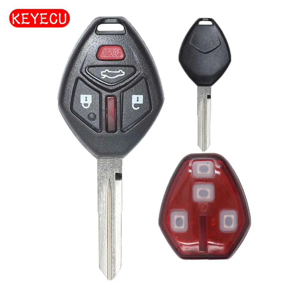 

Keyecu Car Remote key Fob 3+1 Button 313.8MHz ID46 Chip for Mitsubishi Eclipse Galant 2006-2007 FCC ID: OUCG8D-620M-A Lelf Blade