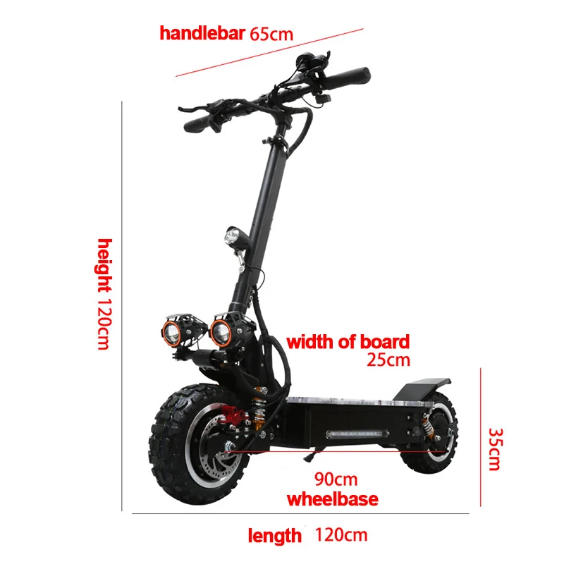 11 дюймов внедорожный Электрический скутер для взрослых 60 в 3200 Вт Мощный складываемый Электрический велосипед Trotinette электрик Adulte E скутер
