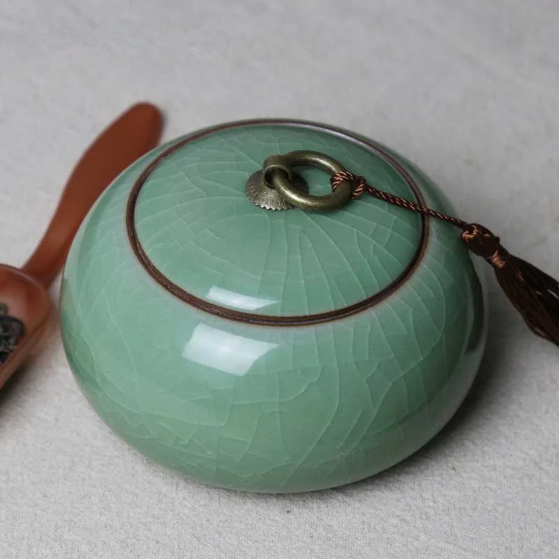 

Chinese Traditional Style Ceramic Tea Jar,Food Seasoning Tea Box Storage Jars Food Container For Kitchen,Spices Storage Box