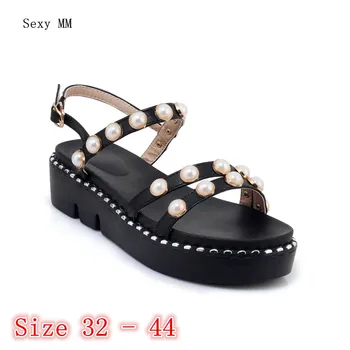 

Women Platform Wedge Sandals Low High Heel Shoes Slippers Woman Wedges Gladiator Sandals Small Plus Size 32 33 - 40 41 42 43 44