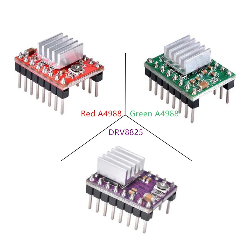 

3D Printer Parts StepStick A4988 DRV8825 Stepper Motor Driver With Heat sink Carrier Reprap RAMPS 1.4 1.5 1.6 MKS GEN V1.4 board