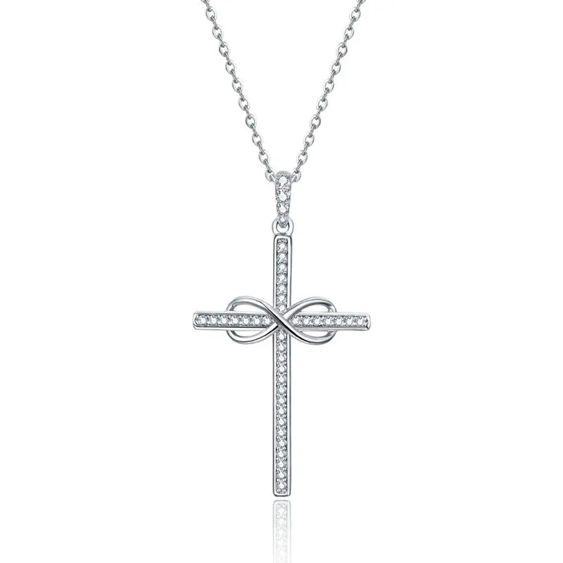 

MYBEBOA Valentine Collection 925 Sterling Silver The cross mystical religious Pendant Necklaces Women Female Jewelry
