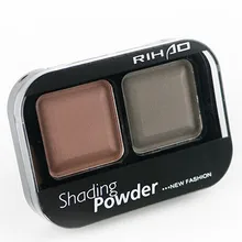 Городской свет двойной цвет 2 цвета с бровей встроенный в маленькое зеркало с щеткой 5 г