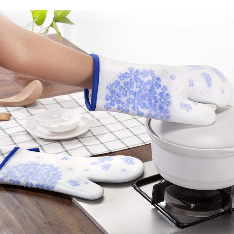 

1Pc Safety Glove 220 Degree High Temperature Microwave Oven Insulation Anti-scalding Cut Resistant Protection Gloves For Famliy