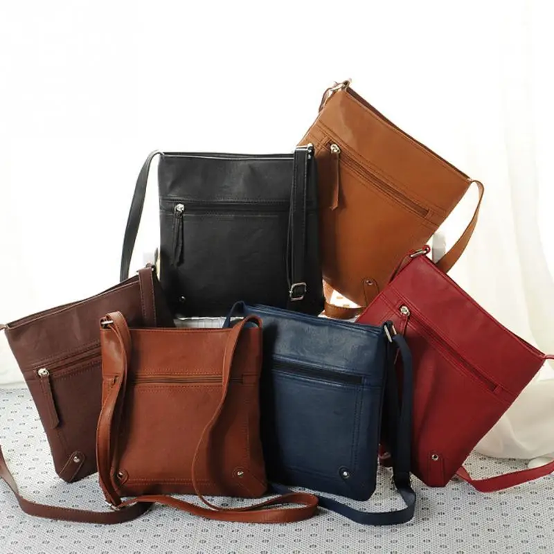 

2018 New Fashion Womens PU Leather Bag New Designers Lady Satchel Crossbody Shoulder Messenger Bag Handbag Bolsas Femininas