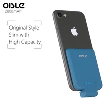 Беспроводное портативное зарядное устройство мАч 2800 для iPhone 7 батарея чехол тонкий запасные аккумуляторы для телефонов iPhone 8 6 5S SE резервного копирования батарея зарядное устр