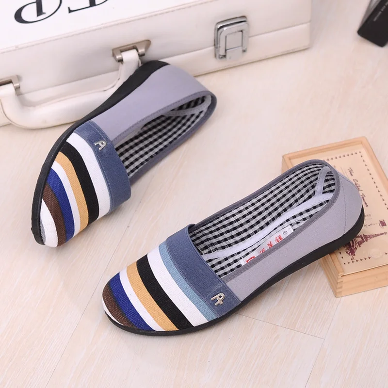 

Female summer Flat Bottom one pedal lazy canvas shoes baskets femme