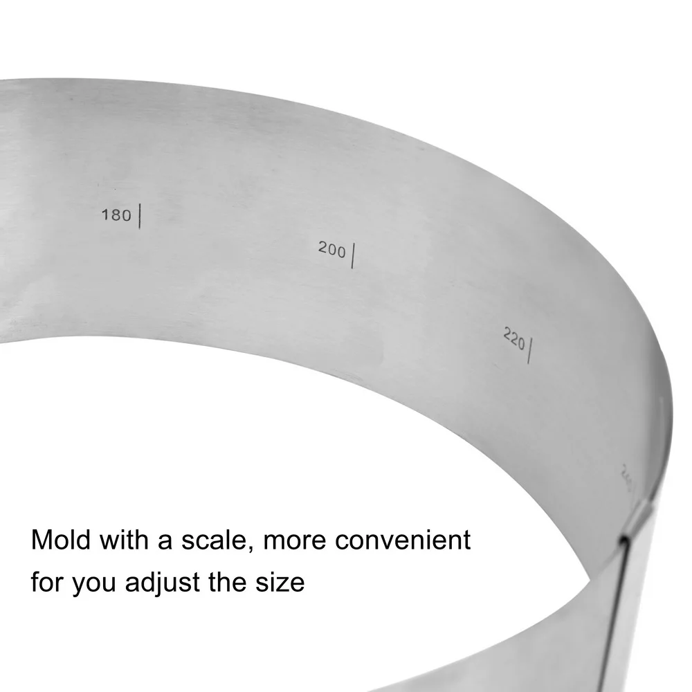 NICEYARD 16-30 см круг мусс кольцо формы для выпечки инструменты выдвижной формы для торта размер формы Регулируемая форма для выпечки