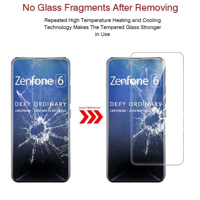 9H 2.5D Премиум Закаленное стекло для Asus Zenfone 6z 2019 6 ''защитная Пленка Для ZS630KL ZS