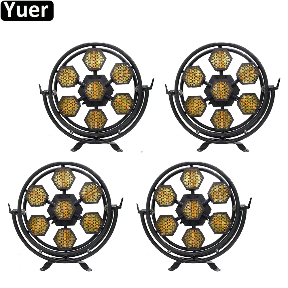 

4Pcs/Lot Disco Light 7x60W LED Retro Flash Stage Effect Light DMX512 LED Laser Projector Music Stage DJ Disco Lights Night Light