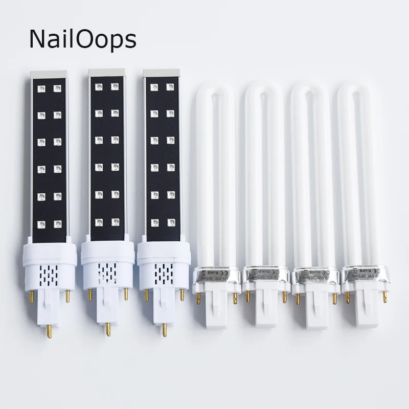 

7 PCS/Lot New Design 9W UV 10W LED GELCuring Lamp Nail Curing LED UV Nail Art Dryer Bulbs Replacement