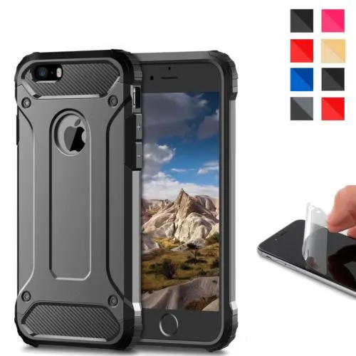 

For iphone 7 Shockproof Hybrid Armor Phone Back Case For iphone X XR XS Max 6 6S 7 8 Plus 5 5S SE Case Full Cover Coque Shell