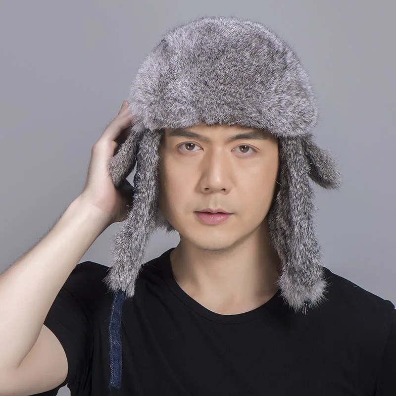 grey rabbit fur jean blue shell 5