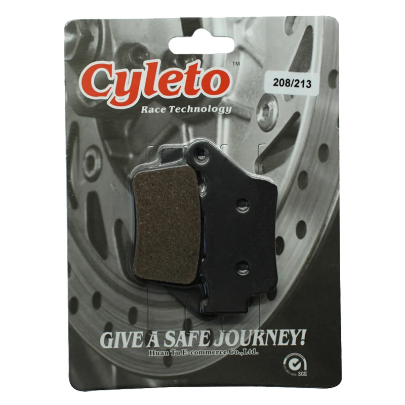 Cyleto Motorcycle Rear Brake Pads for HUSQVARNA SM / TE / TC 570 01-04 SM 610 SM610 98-99 TE 610 E 95-03 SMS 630 06 STR 650 2007