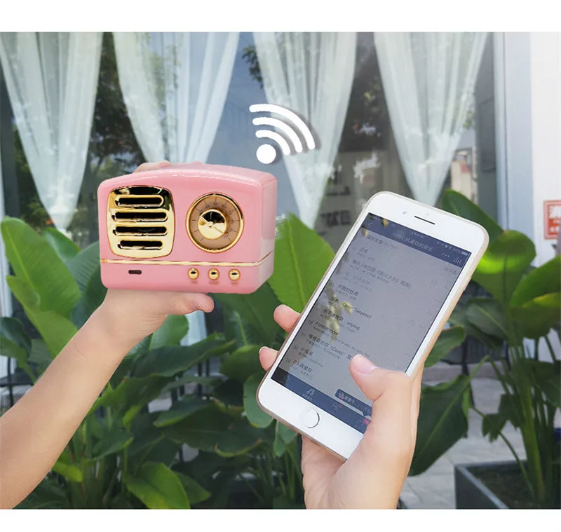 Portable Bluetooth Speaker Mini Wireless Bluetooth Speakers Portable Retro Radio USBTF Card Music Player HIFI Subwoofer Speaker17