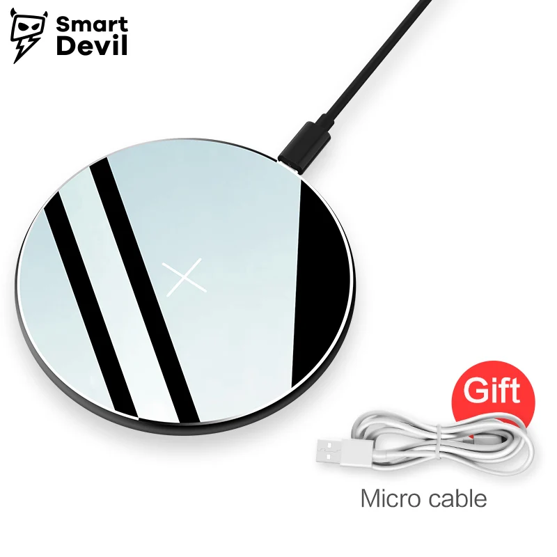 

SmartDevil 10W QI Wireless Charger For iphoneX 8 Plus Fast Wireless Charging For Samsung S8 S9 Plus S6 S7 Edge Note 8 For Mix 2S