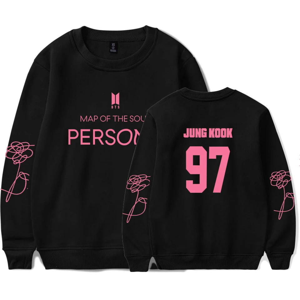 

Leisure HIP HOP Sweatshirts Casual Long Sleeves Harajuku Kawaii Jungkook popular Sweatshirt Womens Sweatshirts Pullover