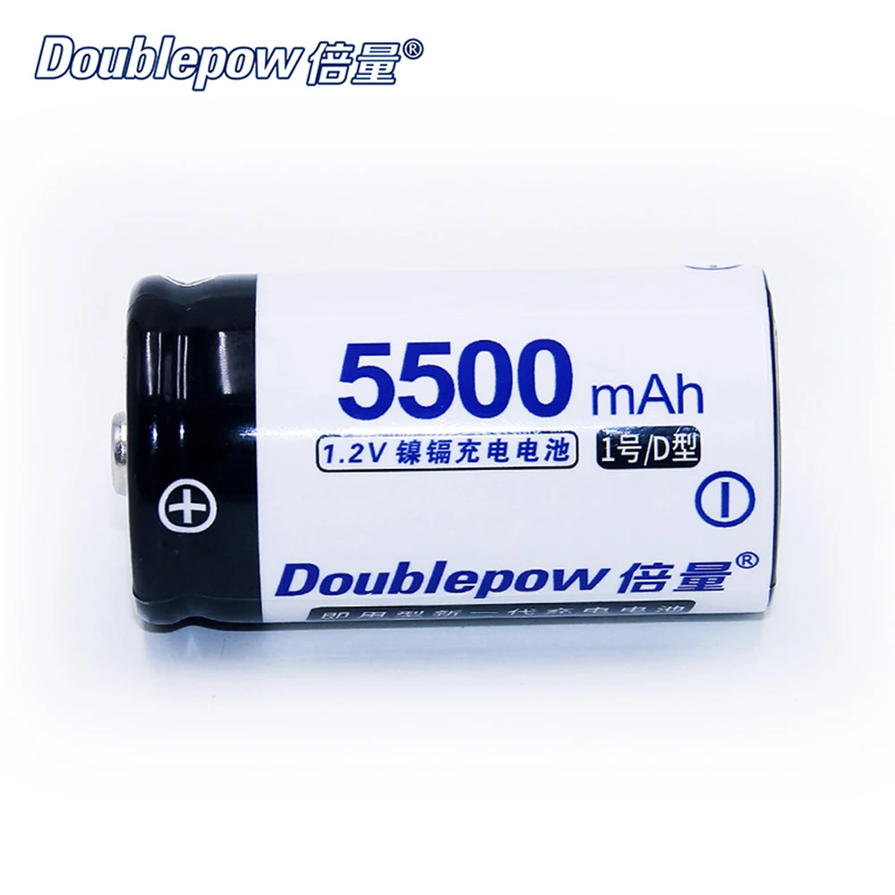 2 шт doulepow 1,2 V 5500mAh большой емкости D размер R20 батареи LR20 перезаряжаемые батареи для фонарика газовая плита игрушечные рации