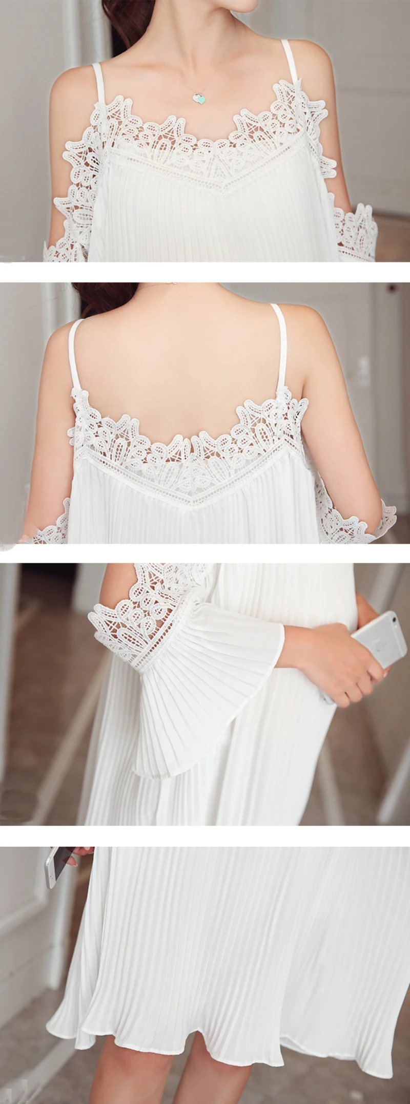 Summer Pregnant Women Pleated Chiffon Dress Spaghetti Strap Off Shoulder Pregnancy Dress Loose Plus Size Maternity Dresses M-XL  (10)
