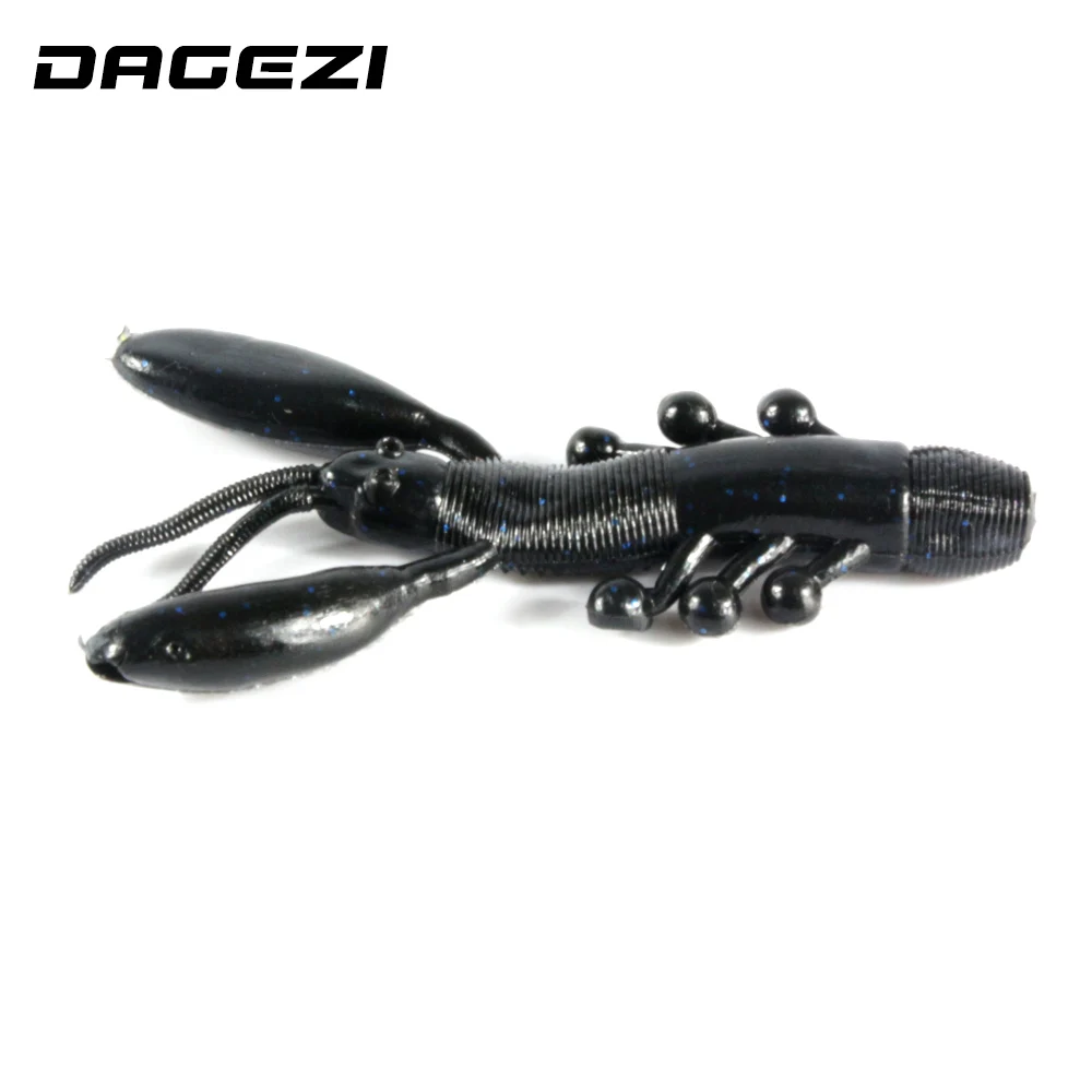 

DAGEZI 5.3g/8cm Jig Head Soft Lure 20pcs/lot Fly Fishing Bait Fishing Lure Simulated shrimp for Fishing Worm Swimbaits Pesca