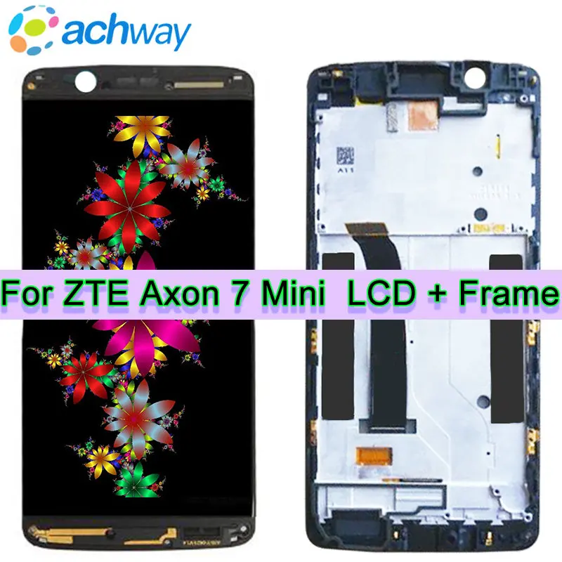 Протестированный экран zte Axon 7 mini lcd кодирующий преобразователь сенсорного экрана в сборе zte Axon 7 mini b2017G дисплей b2017 Замена