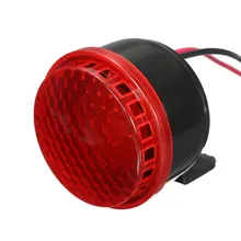 NEW Safurance 12V 125db Siren Horn Stop Reverse Turn Alarm Horn Red LED Light Emergency Alarm Loudspeaker Security Safety