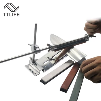 

TTLIFE Kitchen Knife Sharpener Tools Professional Sharpening Knife Sharpener System Fix-angle Knife Sharpener with 4 Stones